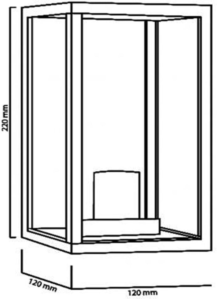 Applique lanterna Nera da Parete IP44 E27, Lampada Esterna in Alluminio, Illuminazione per Ingresso, Vialetti, Patii