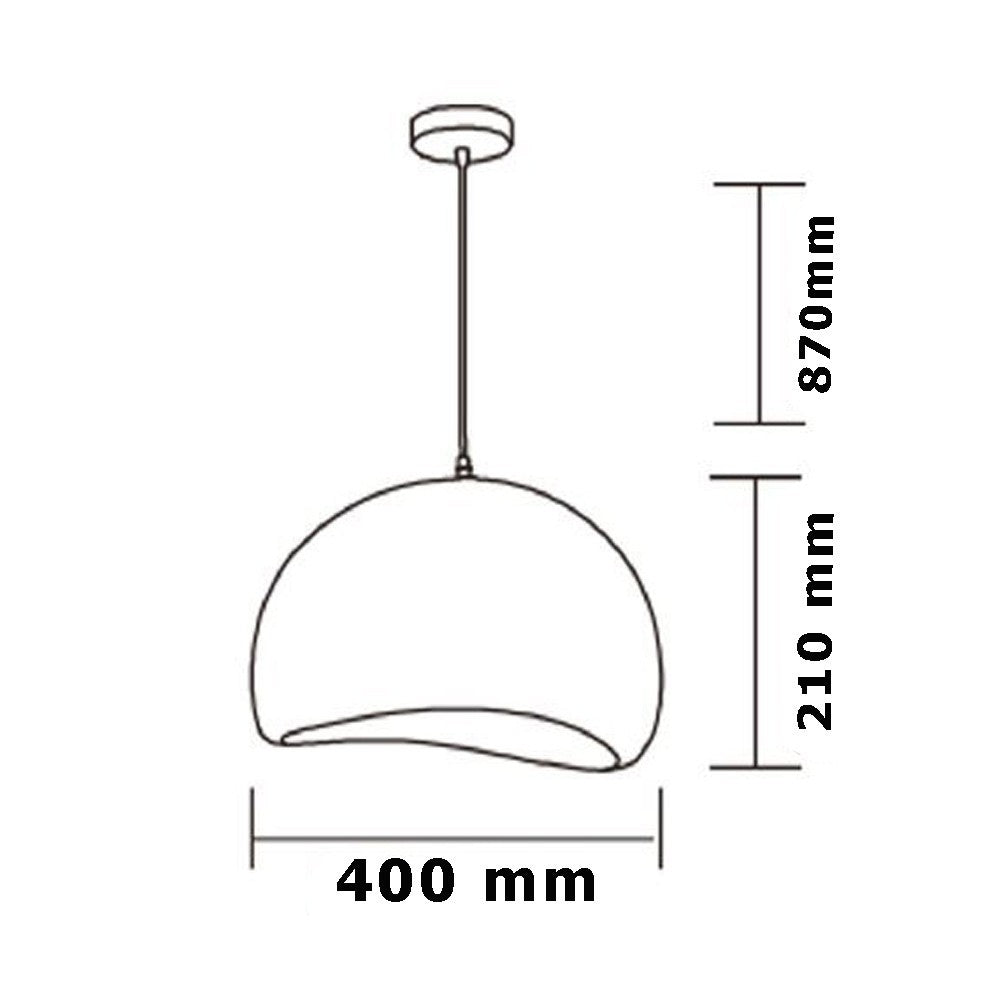 Lampadario a sospensione Wabi-Sabi in polistirene ad alta densità Ø40 cm – Attacco E27 – Stile giapponese moderno – Bianco effetto pietra