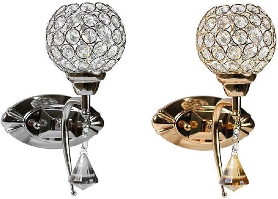 Applique da parete con cristalli acrilici | Design moderno finitura oro o argento | Attacco G9 | 170x280 mm | IP20