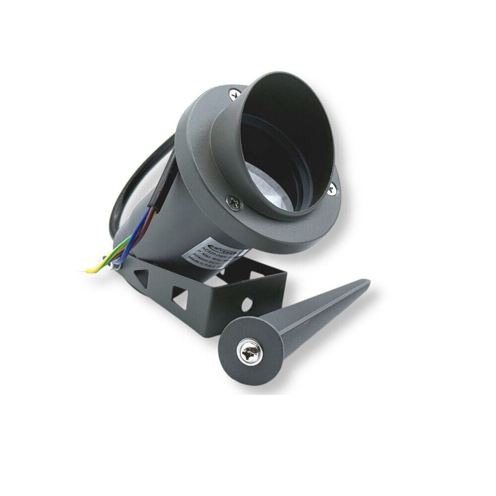 Faretto da Giardino con Picchetto, IP65, Attacco GU10, Alluminio Resistente, Max 35W, Installazione Esterna, Impermeabile Senza Lampadina