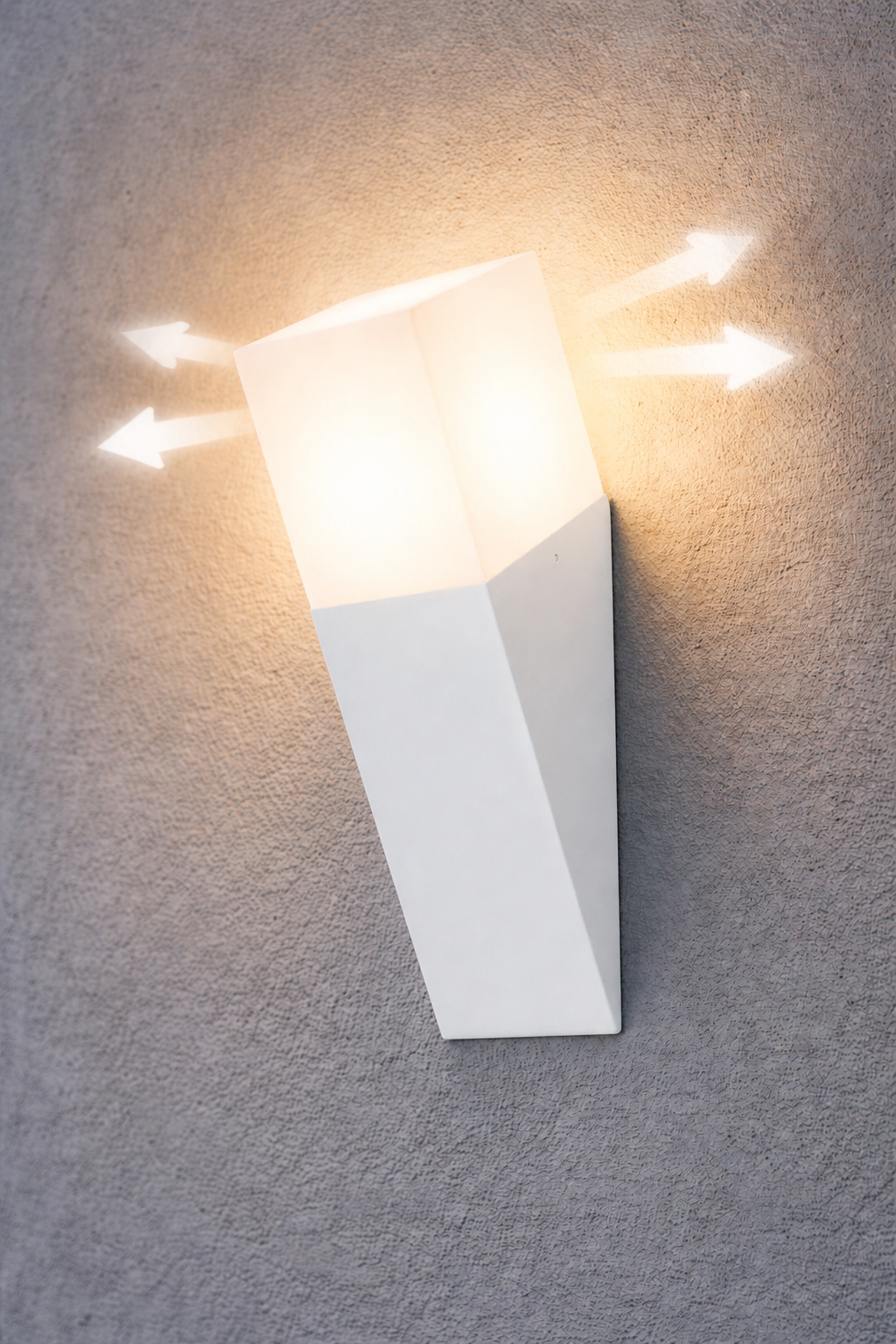 Applique da Esterno E27 Bianco IP44 Lampada Parete Moderna Diffusore Opaco 12W Max Illuminazione Giardino Ingresso Facciata