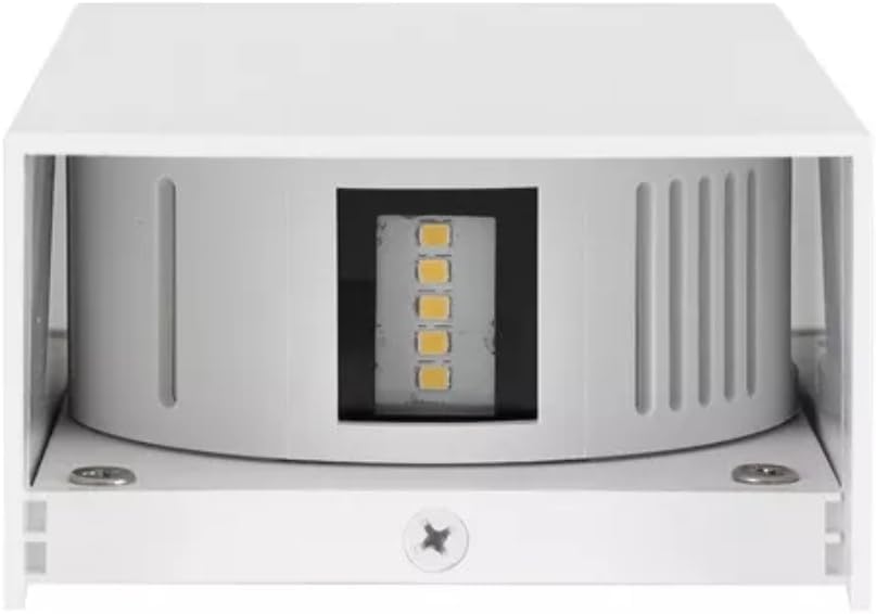 Applique LED da Esterno IP65 Biemissione 10W, 1040 Lumen, Luce Calda 3000K o Naturale 4000K, in Alluminio Bianco, per Giardino, Facciata, Terrazza