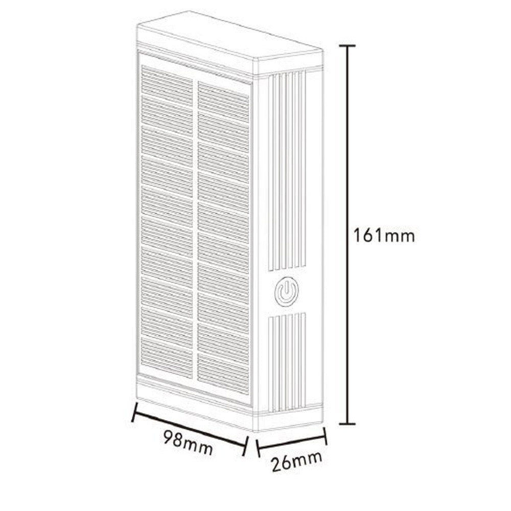 Applique con Pannello Solare LED da Esterno 2W CCT IP54 – Luce Calda/Naturale/Fredda Selezionabile – Doppia Emissione Up&Down – 20 Lumen – Ricarica Solare