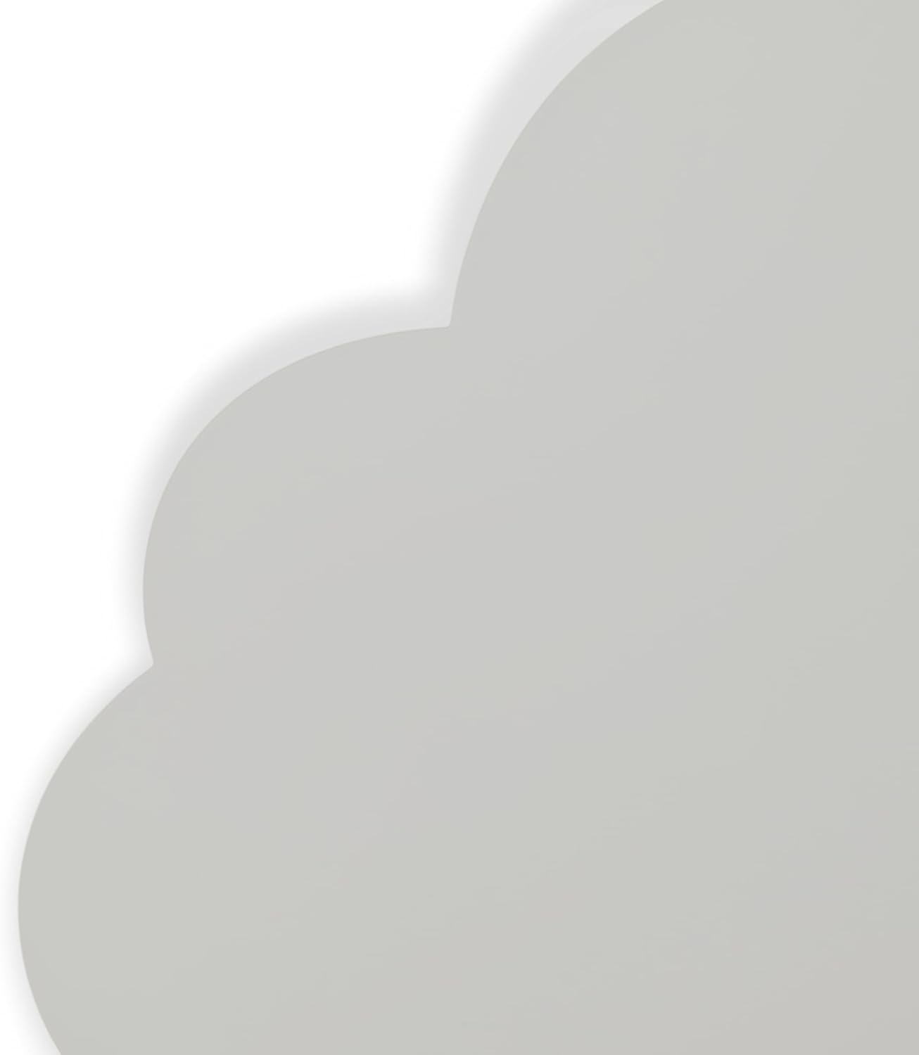 Applique LED a Forma di Nuvola per Cameretta Bambini, 9W 630 Lumen, Luce Selezionabile 3000K/4000K/6500K, Design Bianco in Metallo e Acrilico, IP20 – 298x180mm