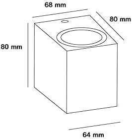 Applique da esterno ip65 lampada faretto a parete giardino moderno gu10 Cubo nero