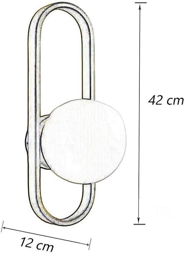 Applique da Parete Moderna, Struttura in Metallo Dorato con Globo di Vetro Opalino, Attacco per Lampadina G9 (Non Inclusa), Lampada da Muro per Soggiorno, Camera da Letto, Corridoio