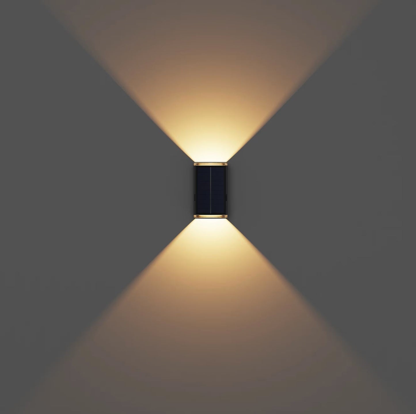 Applique con Pannello Solare LED da Esterno 2W CCT IP54 – Luce Calda/Naturale/Fredda Selezionabile – Doppia Emissione Up&Down – 20 Lumen – Ricarica Solare