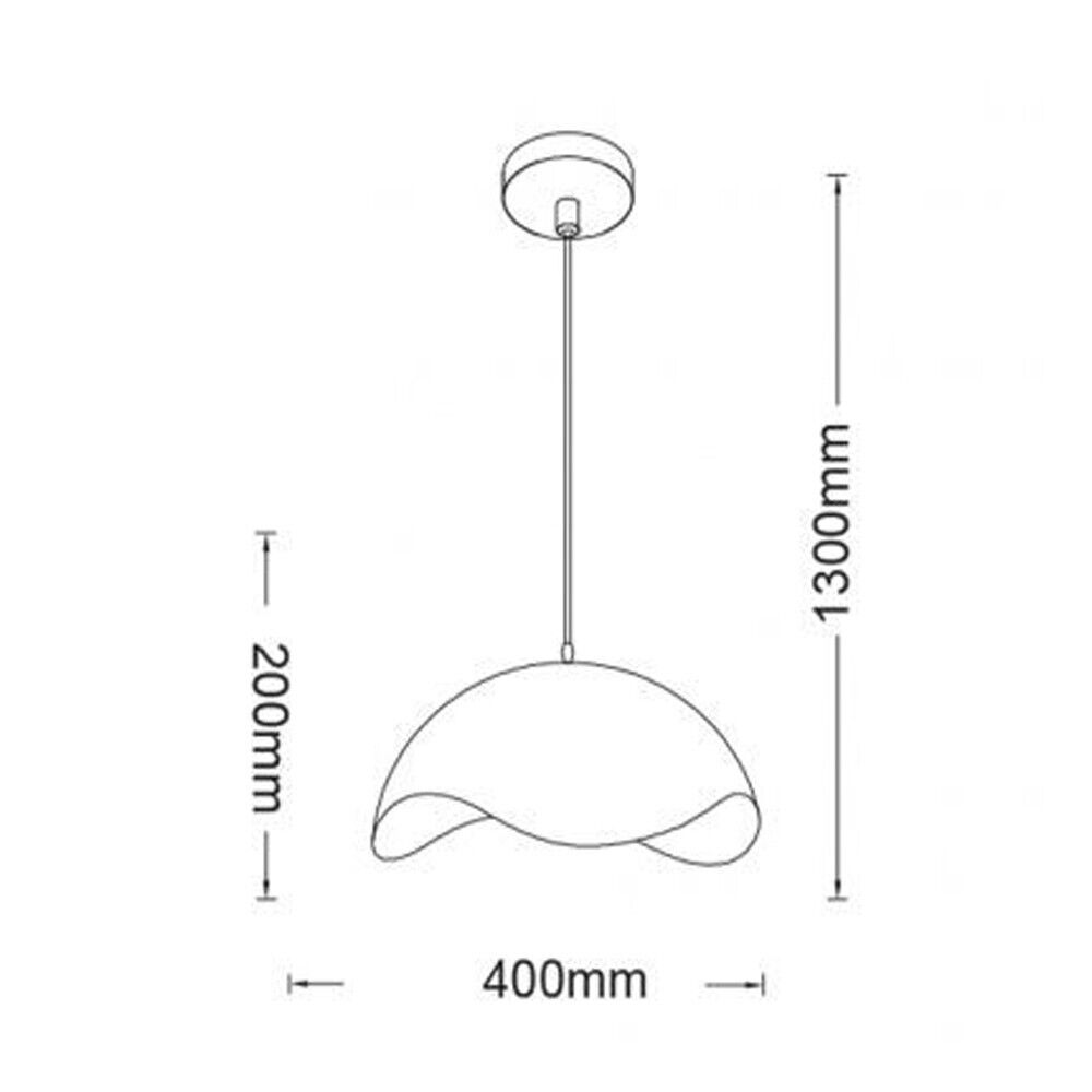Lampadario Sospeso E27 Moderno a Forma di Conchiglia, Regolabile, Design Minimalista per Cucina, Soggiorno e Camera da Letto, Bianco, Nero