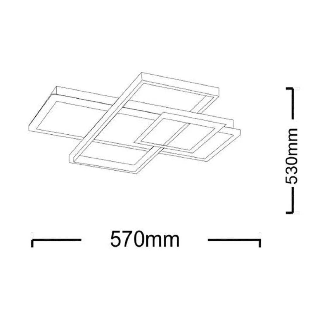 Plafoniera LED Moderna 46W, Tecnologia CCT Luce selezionabile Fredda, Naturale, Calda, Ideale per Soffitto Camera da Letto, Salone, Cucina