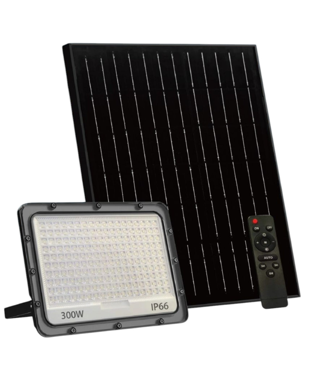 Faro LED da esterno con pannello Solare IP66 con Telecomando Luce Regolabile fredda calda naturale 3000K/4000K/6500K Sensore Crepuscolare 60W 120W 180W 240W 300W