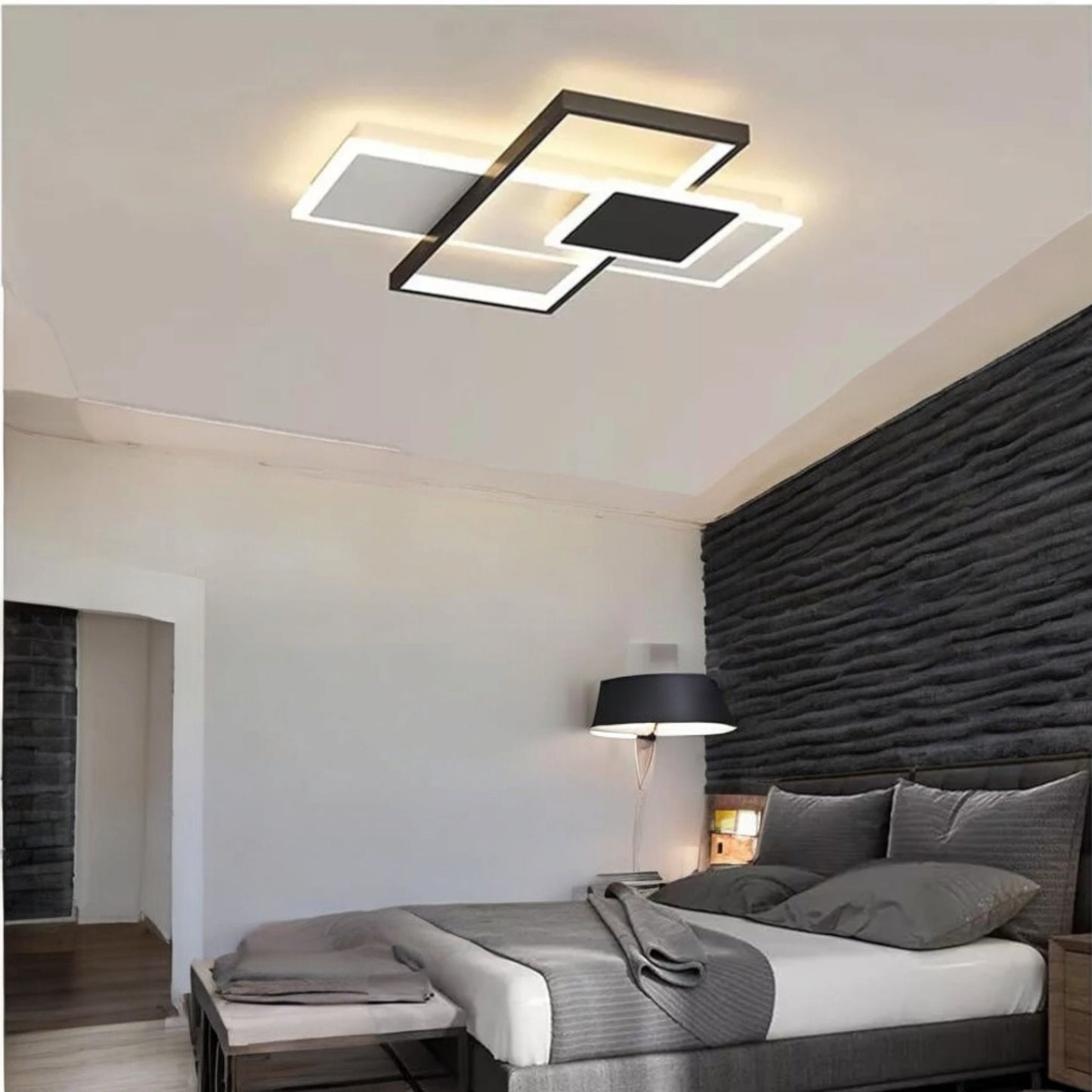 Plafoniera LED Moderna 46W, Tecnologia CCT Luce selezionabile Fredda, Naturale, Calda, Ideale per Soffitto Camera da Letto, Salone, Cucina
