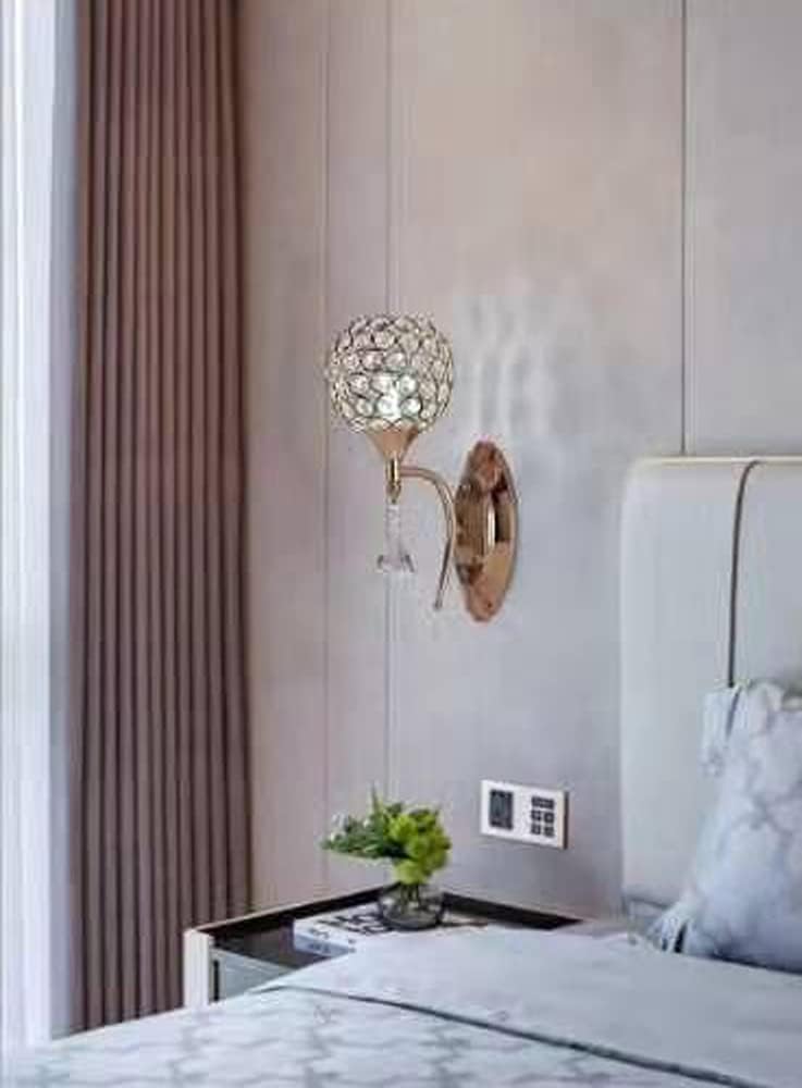 Applique da parete con cristalli acrilici | Design moderno finitura oro o argento | Attacco G9 | 170x280 mm | IP20