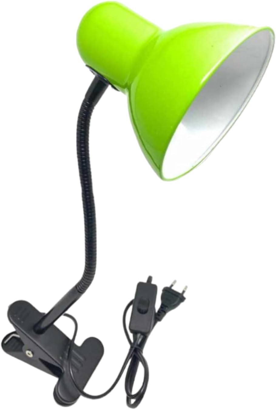 Lampada da Tavolo in Metallo con Braccio flessibile Testa Girevole e pinza Attacco E27 Ideale per Scrivania lettura studio