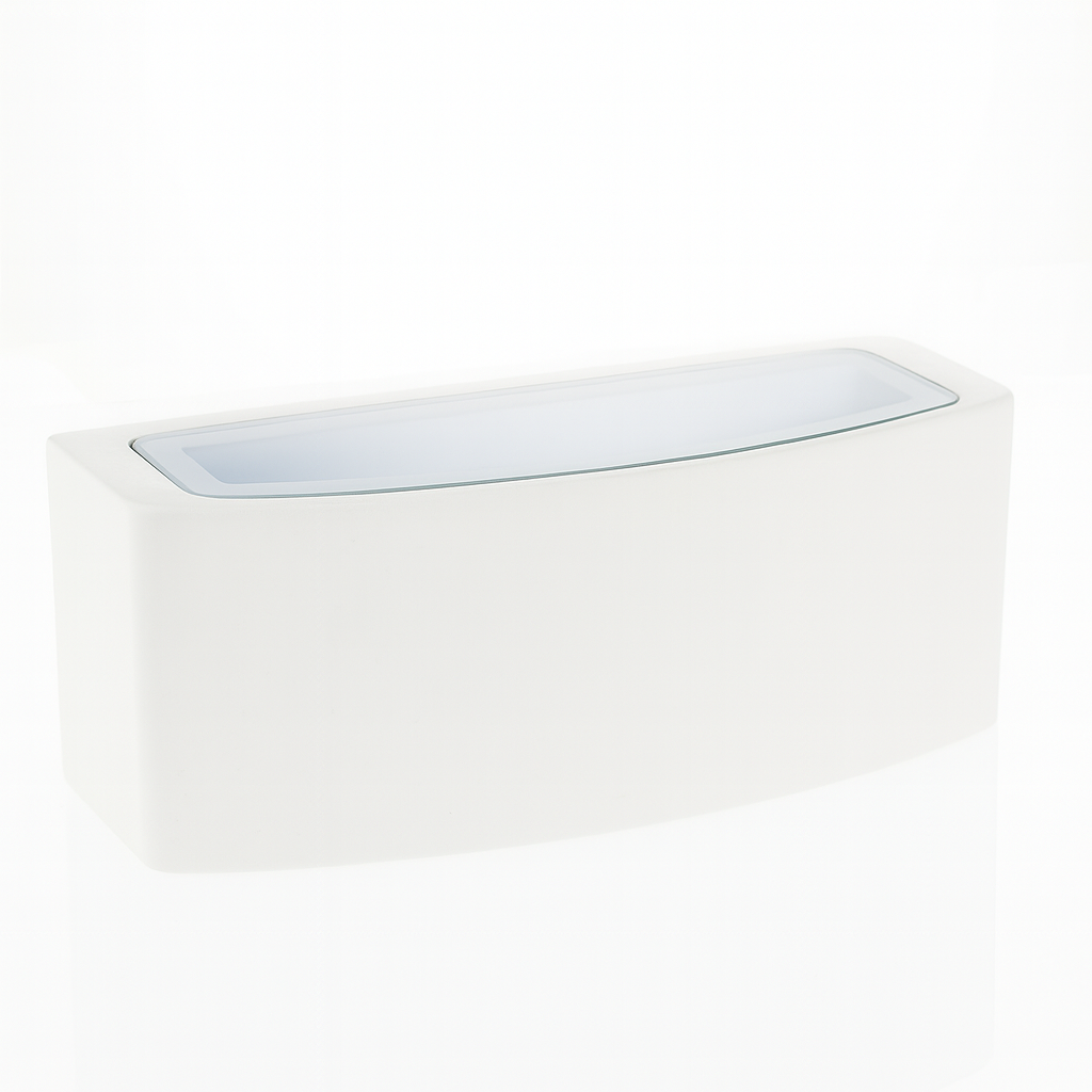 Applique da Esterno Biemissione IP65 E27 60W – Lampada da Parete Rettangolare in Alluminio Bianco, Nero o Grigio per Giardino, Terrazza, Facciate