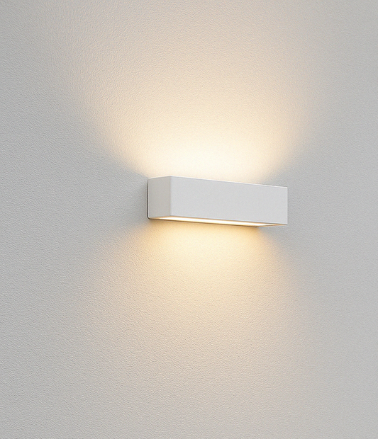 Applique Bianco a LED da Esterno IP65 Biemissione 14W con Selettore Colore, 1100 Lumen, Luce Calda Naturale Fredda, Alluminio, per Facciata