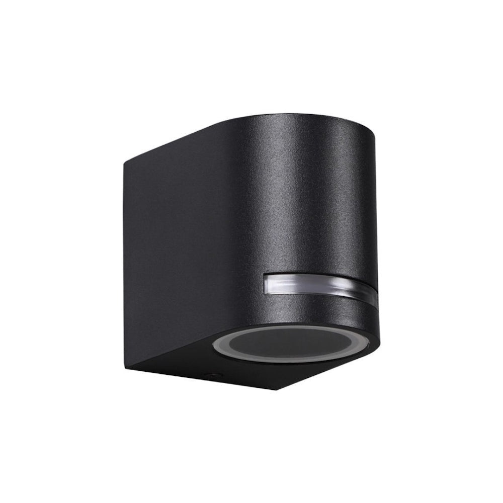 Applique nero da esterno a muro ip54 lampada a parete moderno gu10 monoemissione