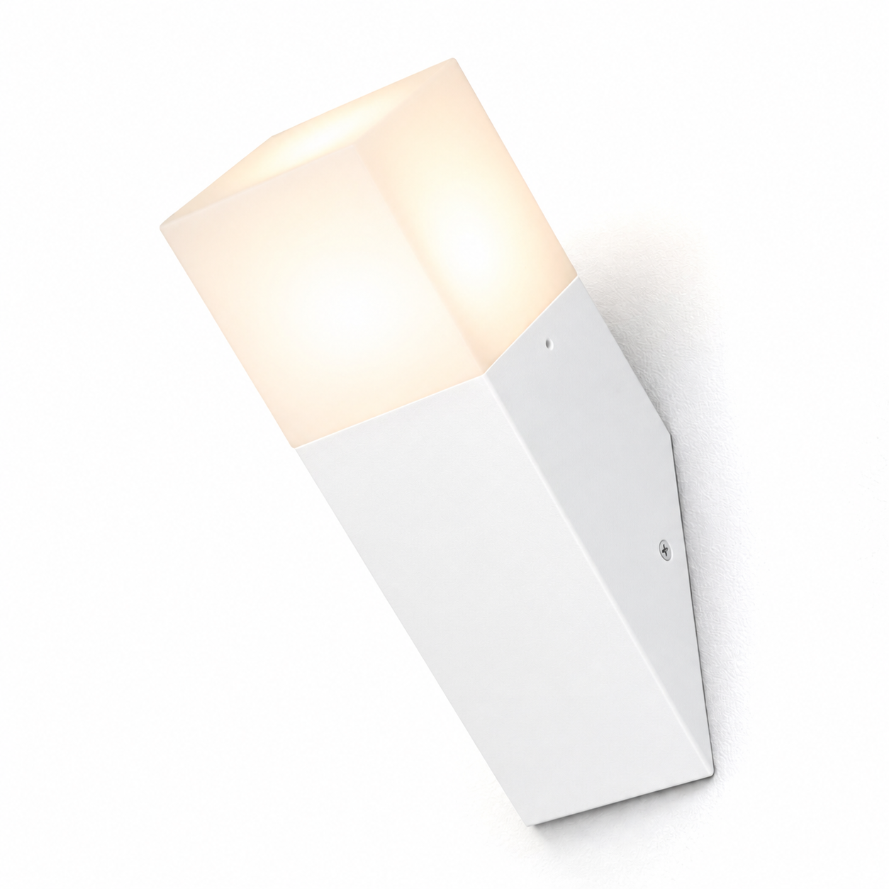 Applique da Esterno E27 Bianco IP44 Lampada Parete Moderna Diffusore Opaco 12W Max Illuminazione Giardino Ingresso Facciata