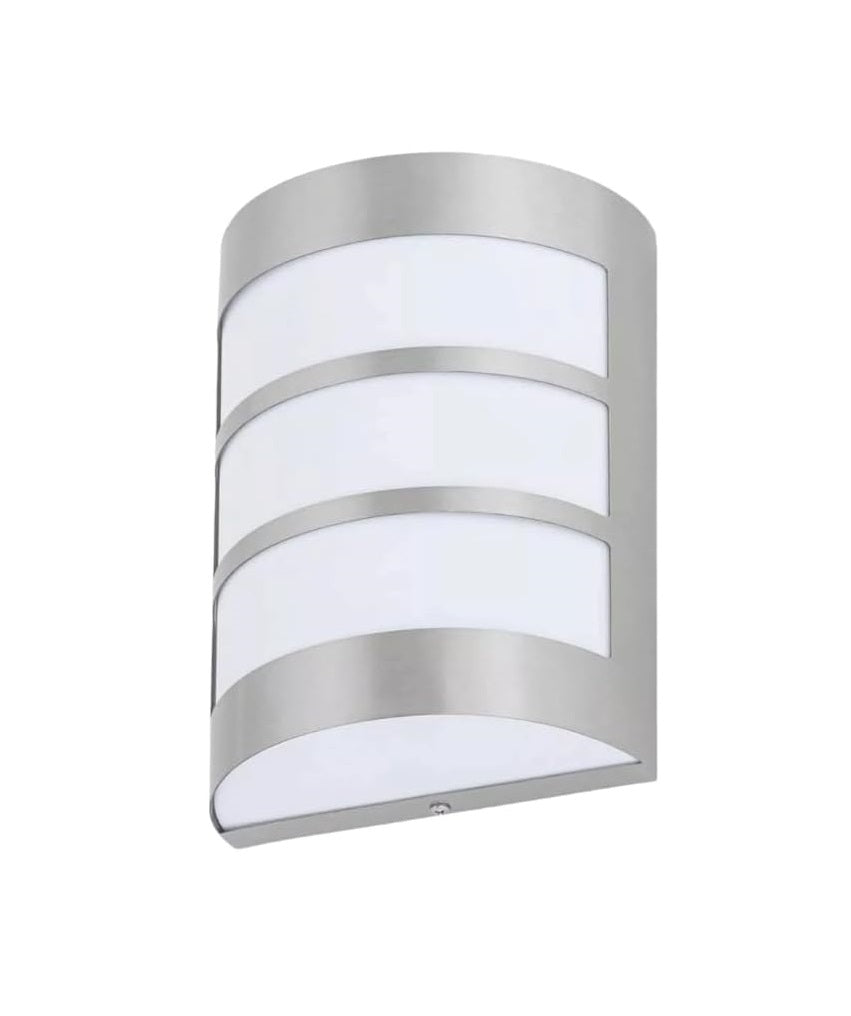 Applique da Parete IP44 E27, Lampada Esterna in acciaio inossidabile, Illuminazione per Ingresso, Vialetti, Patii, Argentata