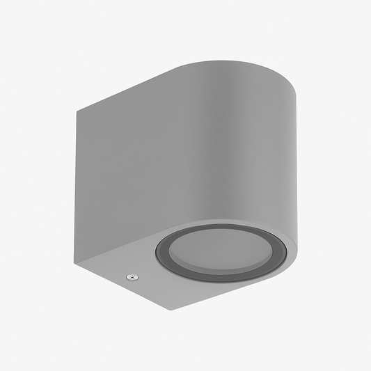 Applique da esterno a parete IP65 grigia per terrazzo e giardino con attacco GU10 luce up/down moderna