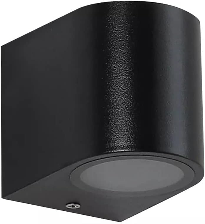 Applique da esterno a parete IP65 per giardino e balcone con attacco GU10 orientabile up/down in acciaio nero