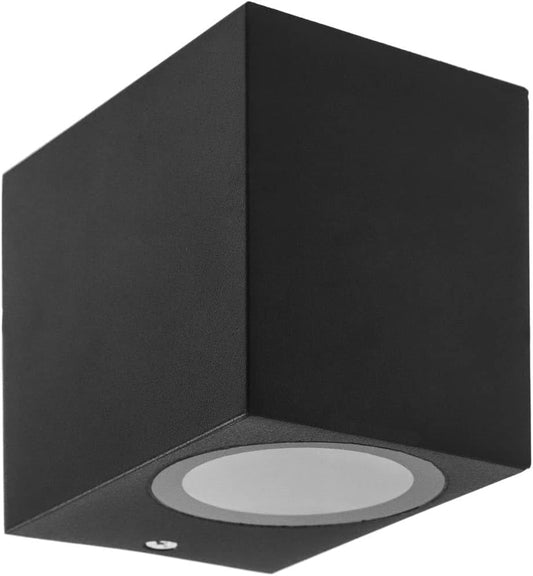 Applique da esterno ip65 lampada faretto a parete giardino moderno gu10 Cubo nero