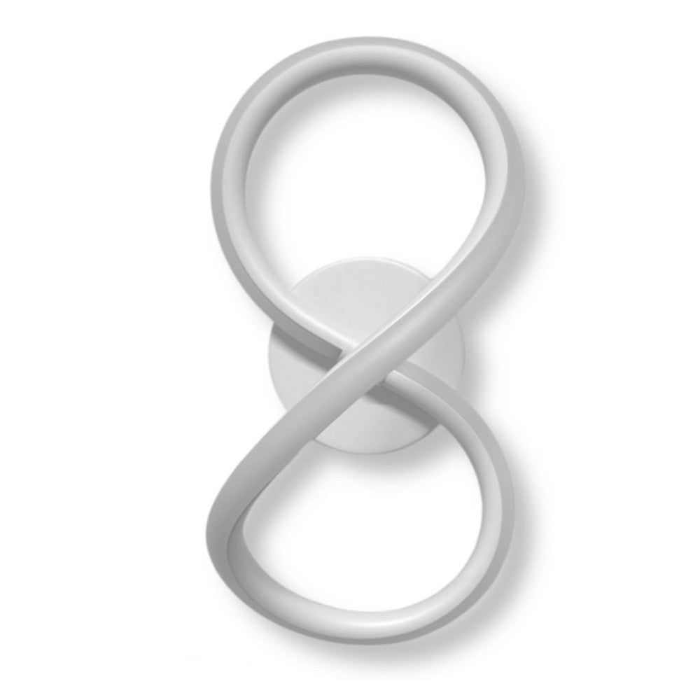 Applique LED da Parete 10W CCT con Switch – Luce Calda 3000K, Naturale 4000K e Fredda 6500K – 800 Lumen, Design Infinito Moderno da Interno, Bianco