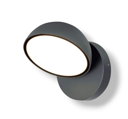 Applique LED da Esterno 12W CCT con Testa Orientabile – Luce Calda, Naturale o Fredda – Grigio Antracite o Bianco IP54