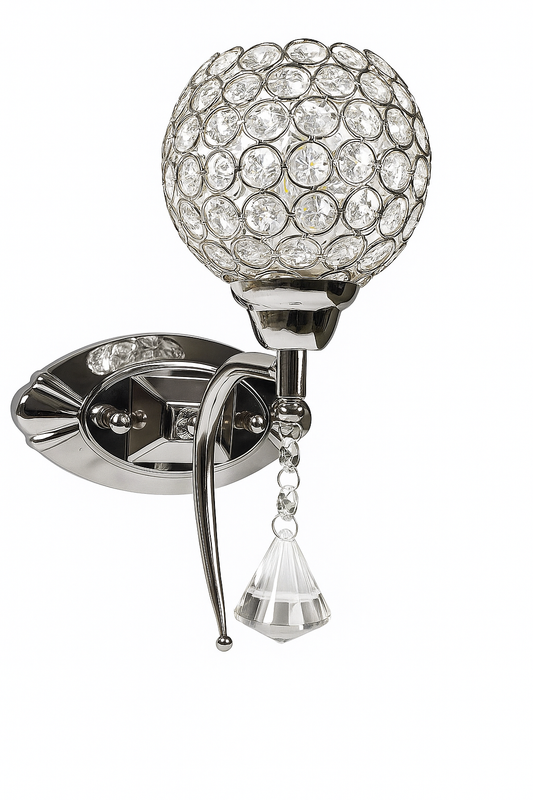 Applique da parete con cristalli acrilici | Design moderno finitura oro o argento | Attacco G9 | 170x280 mm | IP20