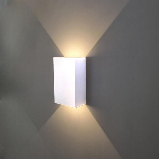 Applique LED da Esterno IP65 Biemissione 10W, 1040 Lumen, Luce Calda 3000K o Naturale 4000K, in Alluminio Bianco, per Giardino, Facciata, Terrazza