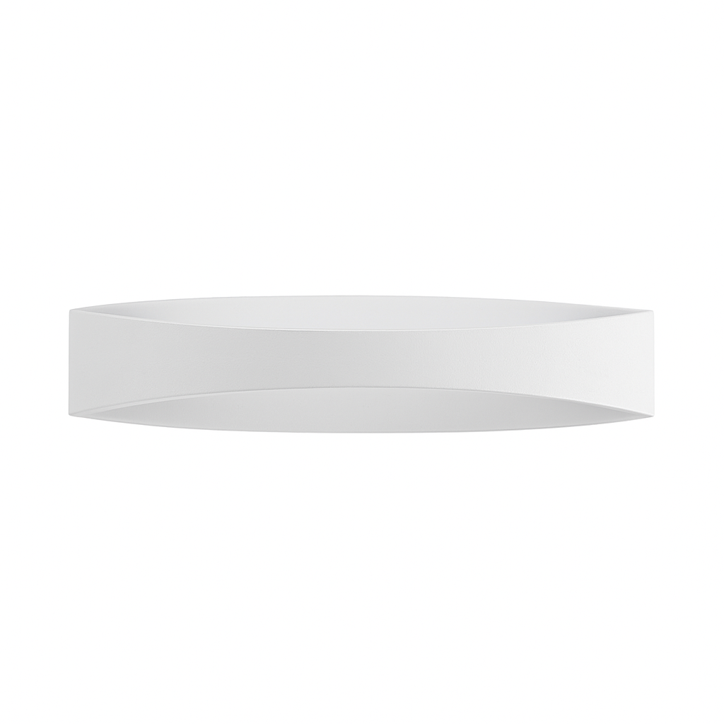 Applique LED da interno biemissione con selettore CCT 12W, luce calda 3000K, naturale 4000K, fredda 6500K, 1000 lumen, alluminio bianco, design moderno per parete, IP20