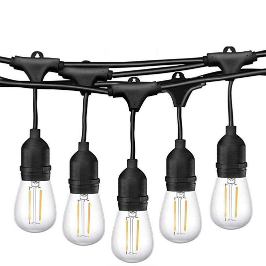 Catena luminosa da esterno corda di luci catenaria 10 metri prolungabile con 10 portalampada E27 lampadine non incluse
