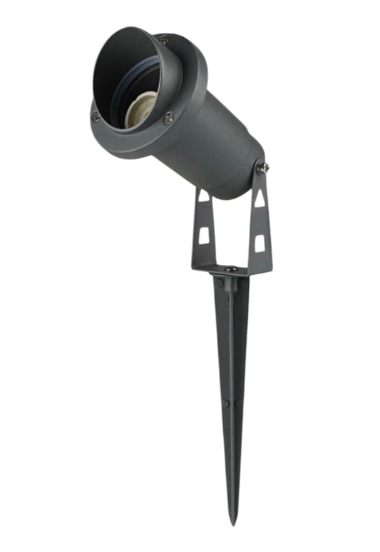 Faretto da Giardino con Picchetto, IP65, Attacco GU10, Alluminio Resistente, Max 35W, Installazione Esterna, Impermeabile Senza Lampadina