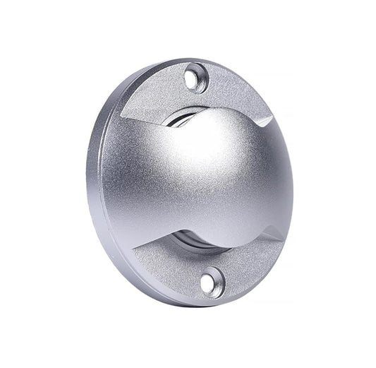 Faretto LED Calpestabile da Esterno Radente 4W 320lm 12V IP65 Biemissione Luce Naturale 4000K Grigio silver