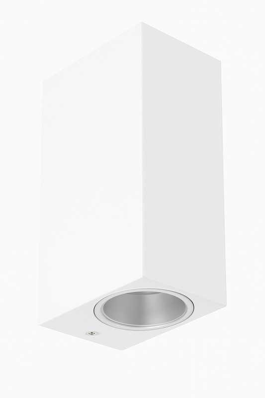Applique da esterno ip65 lampada a parete moderna doppia luce con attacco gu10 biemissione per giardini terrazze balconi