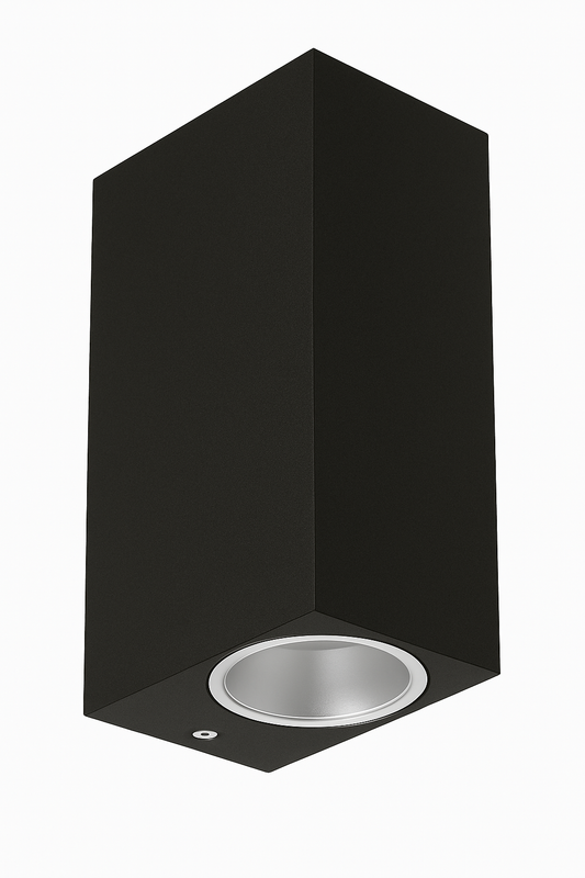 Applique da esterno ip65 lampada a parete moderna doppia luce con attacco gu10 biemissione per giardini terrazze balconi