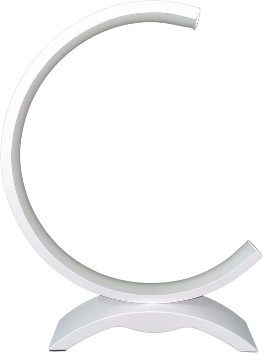 Lampada da tavolo moderna a led abat jour da comodino a forma di mezzaluna 9 watt Luce calda o naturale