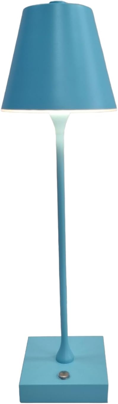 Lampada led da tavolo touch con batteria ricaricabile usb con 3 tonalità di colore dimmerabile Celeste