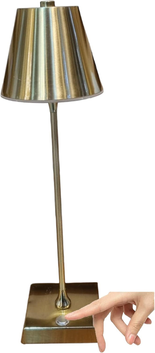 Lampada led da tavolo touch con batteria ricaricabile usb con 3 tonalità di colore dimmerabile Oro
