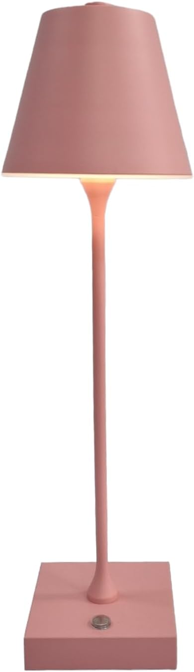 Lampada led da tavolo touch con batteria ricaricabile usb con 3 tonalità di colore dimmerabile Rosa