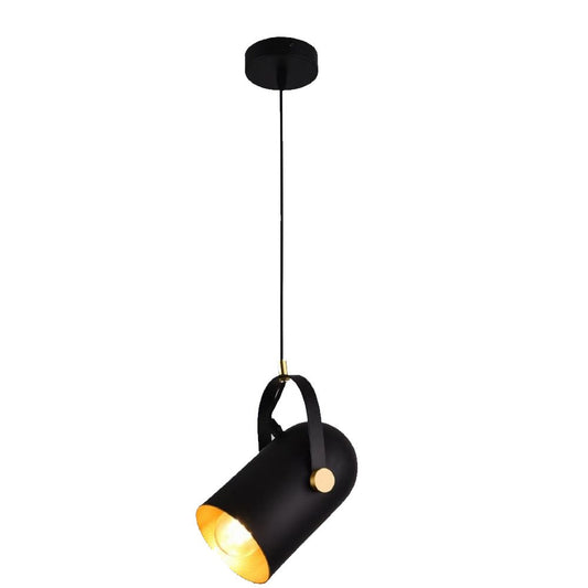Lampada a Sospensione Orientabile in Metallo – Design Moderno con Dettagli Dorati – Disponibile in Bianco o Nero