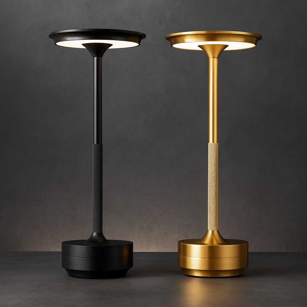 Lampada da Tavolo LED Ricaricabile Touch Dimmerabile – Nero o Dorato