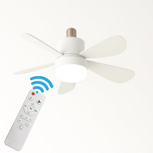 Lampadina LED E27 con Ventilatore e Telecomando 19W + 9W, Dimmerabile, 3 Temperature Colore 3000K 4000K 6500K, 1000 Lumen, Attacco E27