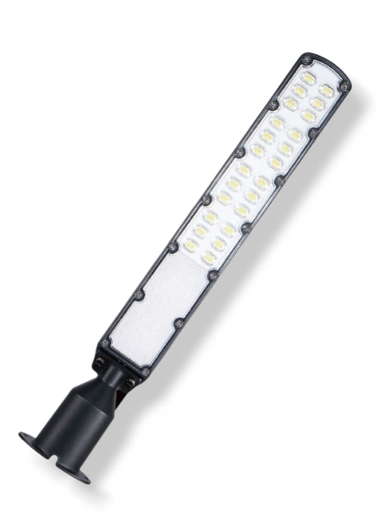 Lampione Stradale LED 100W Ultra Slim, 8400 Lumen, Luce fredda 6500K, Impermeabile IP65, Alluminio, Inclinazione Regolabile