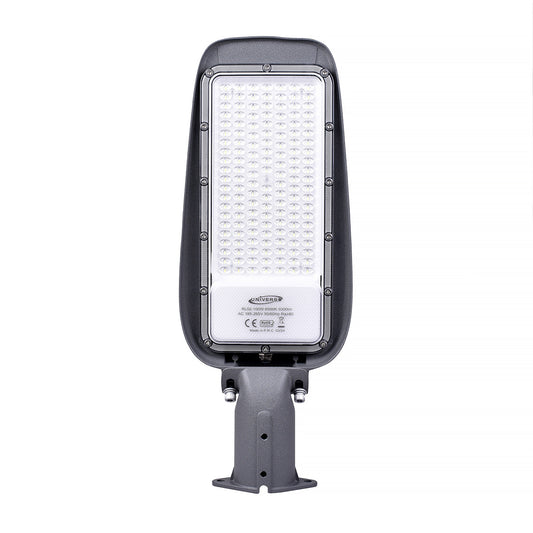 Lampione Stradale LED 100w, 220V, 9000 Lumen, Luce fredda 6500K, Impermeabile IP65, Alluminio grigio, Inclinazione Regolabile