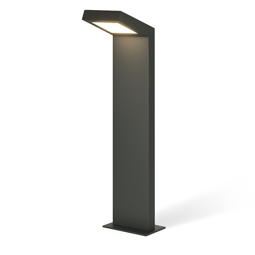 Lampione LED da Giardino 10W 720LM IP54 Paletto Esterno Moderno in Alluminio,Grigio Luce Naturale 4000K