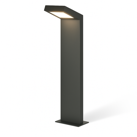 Lampione LED da Giardino 10W 720LM IP54 Paletto Esterno Moderno in Alluminio,Grigio Luce Naturale 4000K