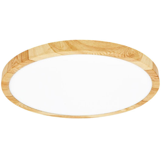 Plafoniera LED Soffitto Rotonda 18W Ø23cm Effetto Legno – Colore della Luce selezionabile, Calda, Fredda, Naturale, 1700lm, IP40