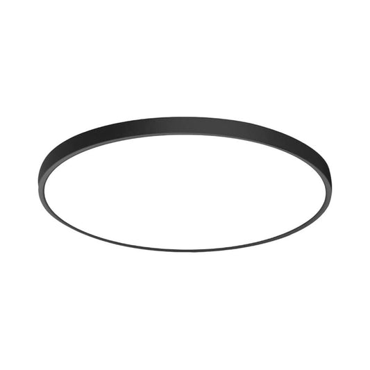 Plafoniera LED Slim 36W 3600lm Ø48cm CCT-Switch 6500K/4000K/2700K – Luce fredda calda o naturale Selezionabile, Nero, Angolo 120°, IP40 – Design Ultra Sottile