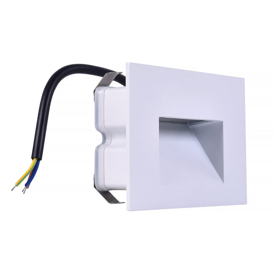 Faretto segnapassi da esterno lampada da muro IP65 LED 5W ad incasso per scatola cassetta 503 scale giardino viale gradini, CCT 3 Tonalità selezionabile luce fredda Luce calda Luce Naturale