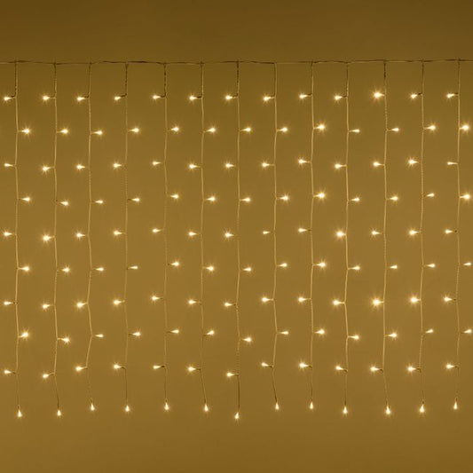 Tenda Luminosa Natalizia 300 LED Intermittenti – Luce Calda e Luce fredda - 3 Metri + 3 Metri di alimentazione – IP44 – 31V